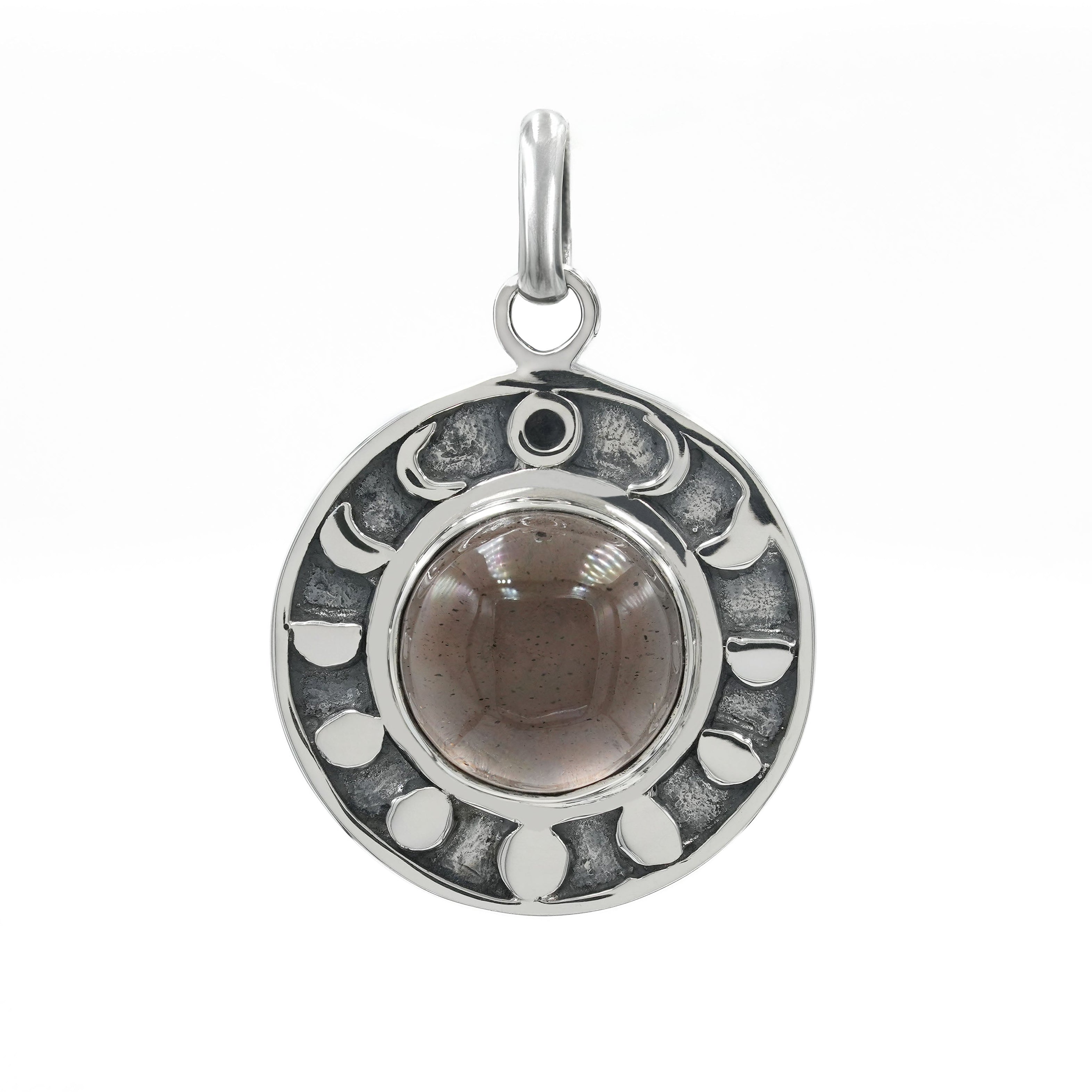 Starborn Saffordite Moon Phases Pendant in Sterling Silver