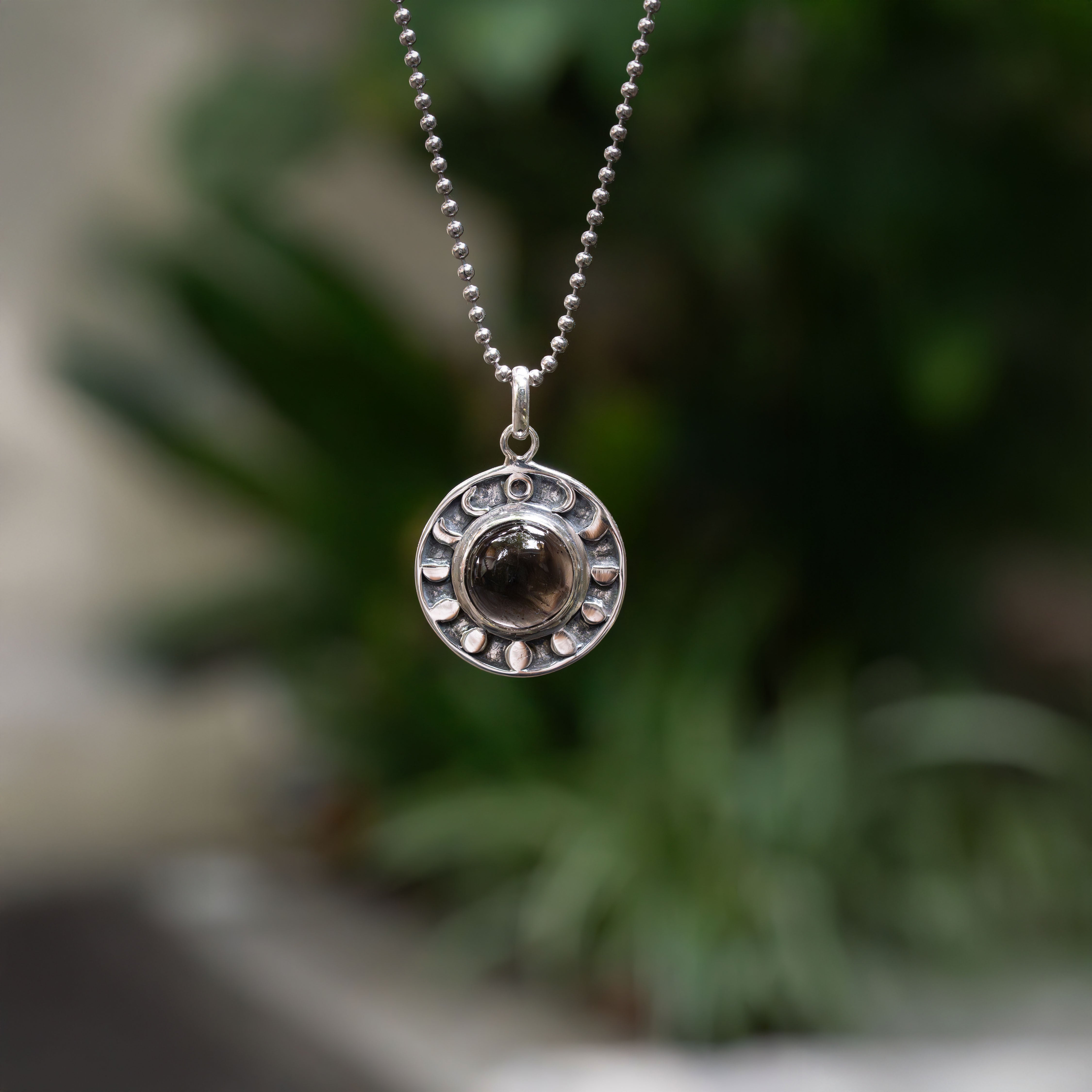 Starborn Saffordite Moon Phases Pendant in Sterling Silver