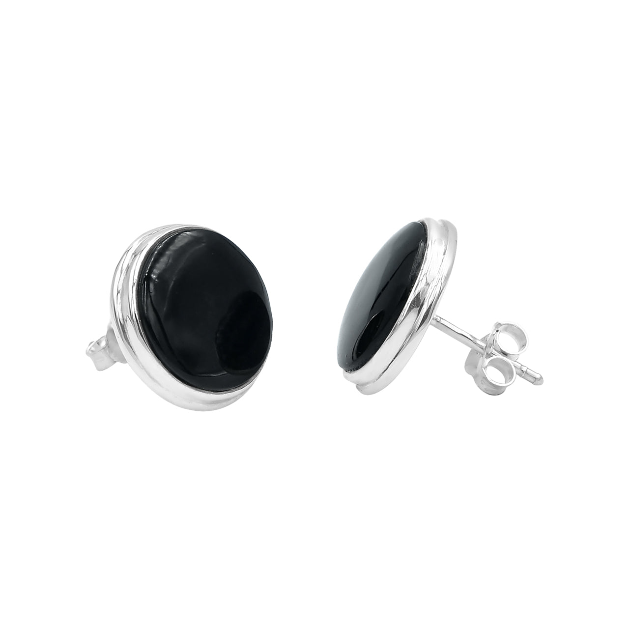 Starborn Elite Schungit-Ohrstecker aus Sterlingsilber 