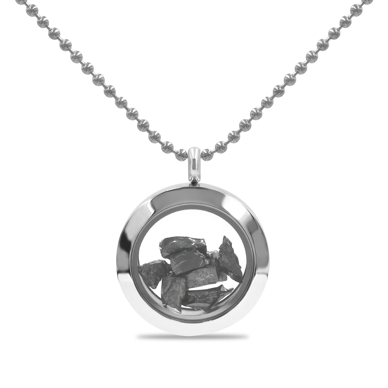 Starborn Elite Shungite Window Pendant Necklace in Stainless Steel