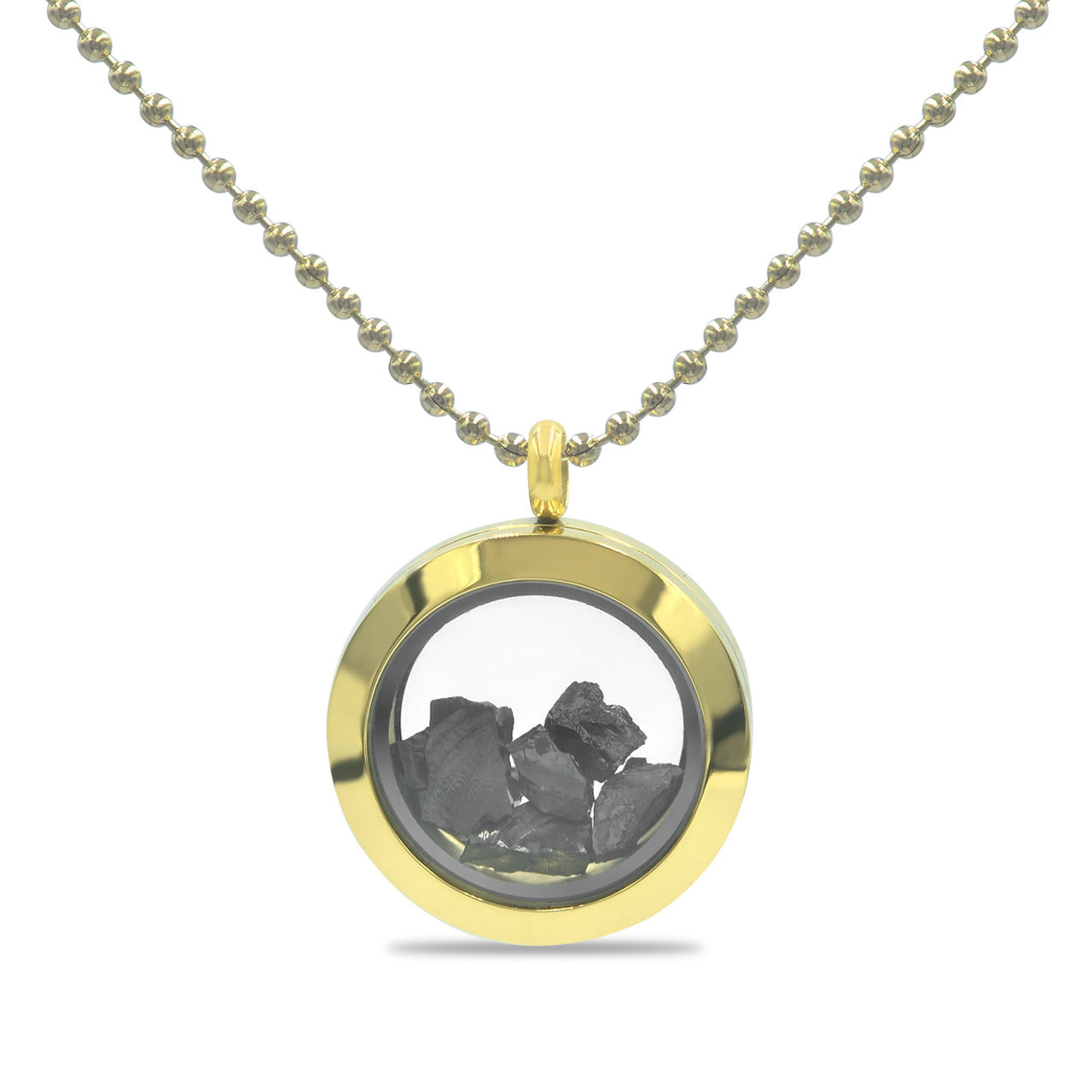 Starborn Gemstone Window Pendant Necklace in Stainless Steel