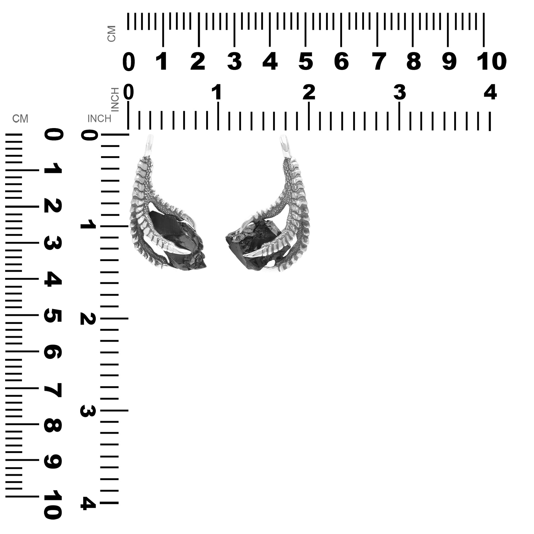 Starborn Gemstone Eagle Claw Pendant in Sterling Silver