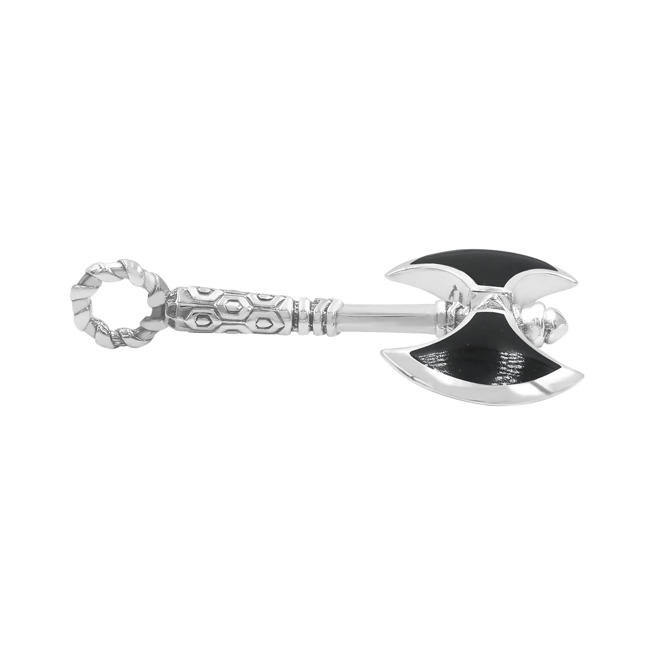 Colgante con hacha de batalla con piedras preciosas Starborn en plata de ley