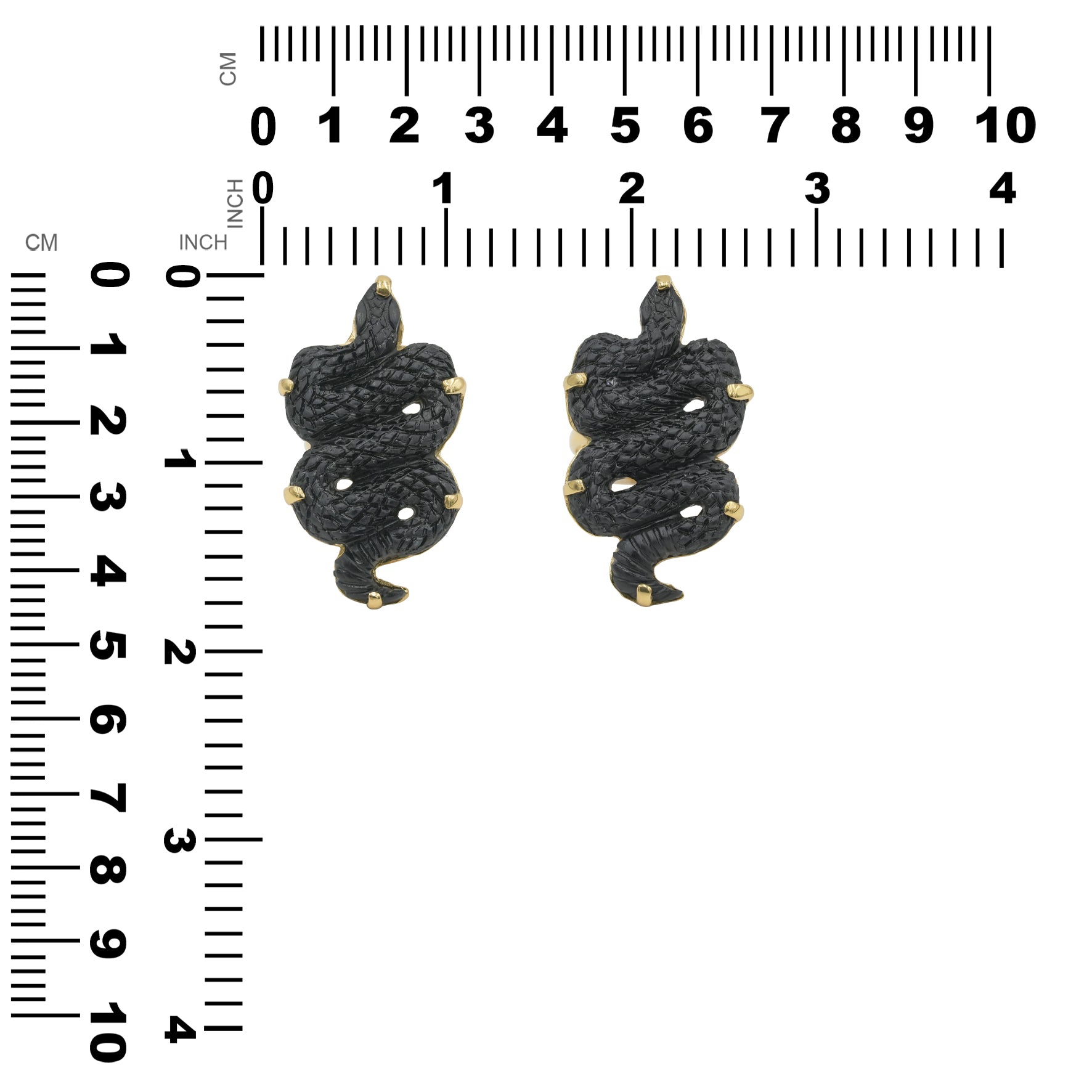Starborn Hand Carved Shungite Snake Adjustable Ring in Nordic Gold
