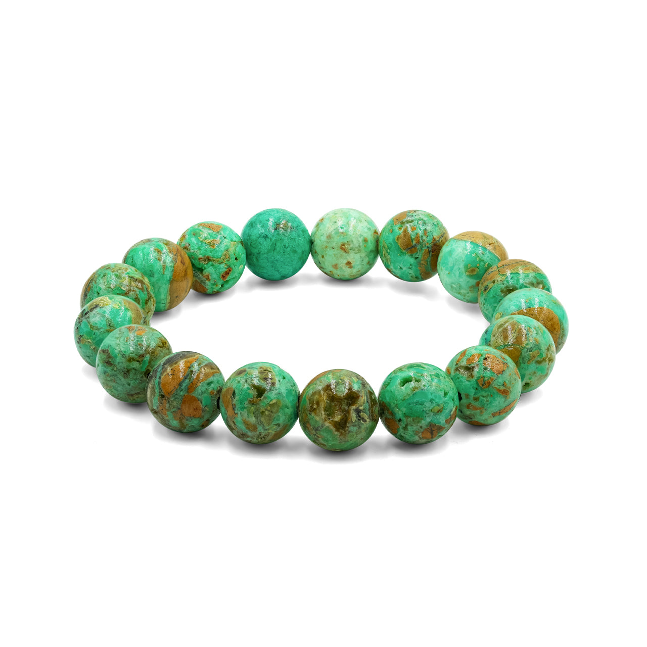 Smithsonite 10 mm Beaded Elastic Bracelet - 6.5 inches
