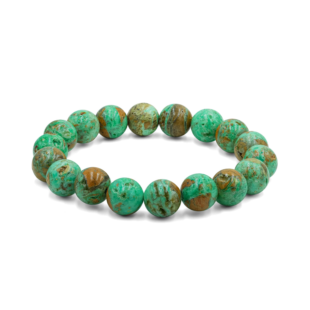 Smithsonite 10 mm Beaded Elastic Bracelet - 7 inch