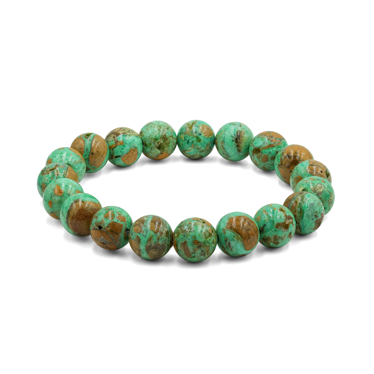 Smithsonite 10 mm Beaded Elastic Bracelet - 7.5 inches