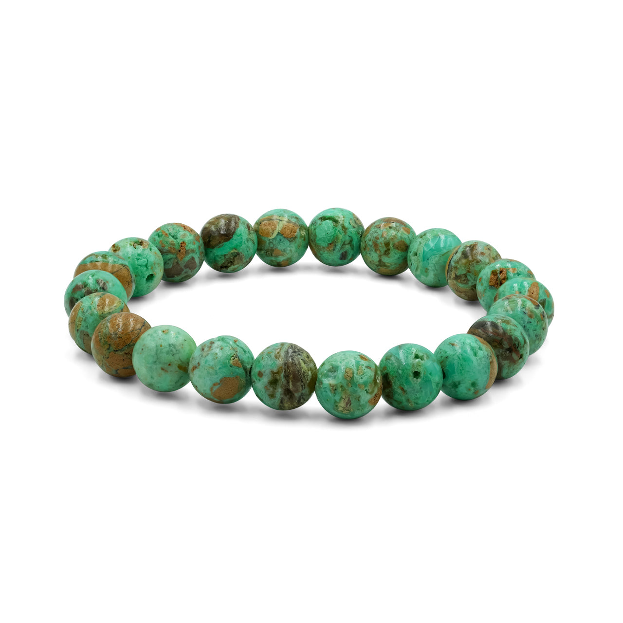 Smithsonite 8 mm Beaded Elastic Bracelet - 7 inch
