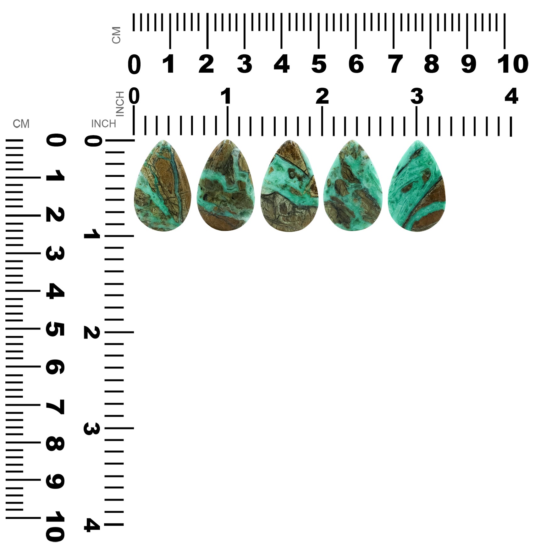 Starborn Smithsonite Pear Cabochon 25 mm Tall - 1 piece