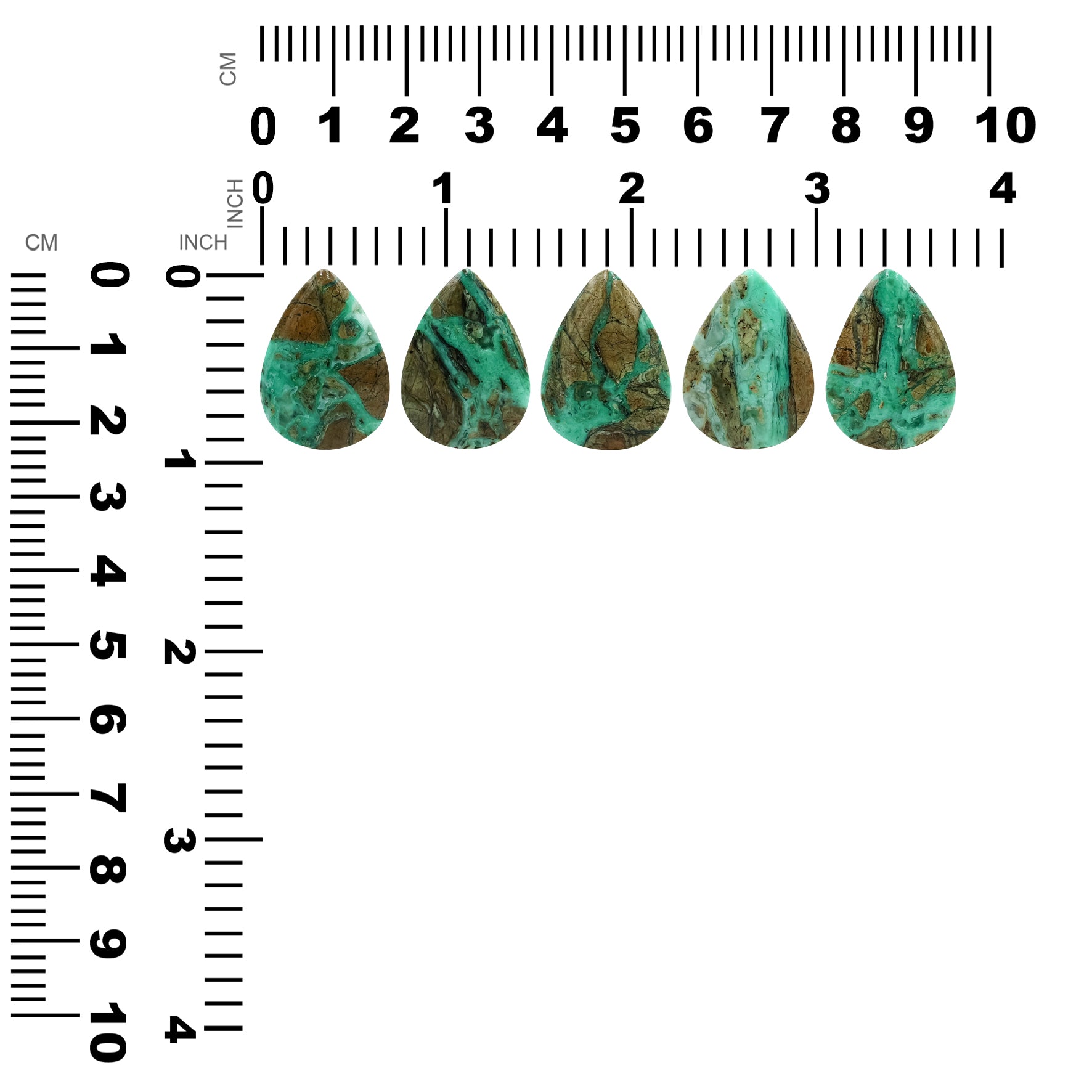 Starborn Smithsonite Pear Cabochon 25 mm Tall - 1 piece