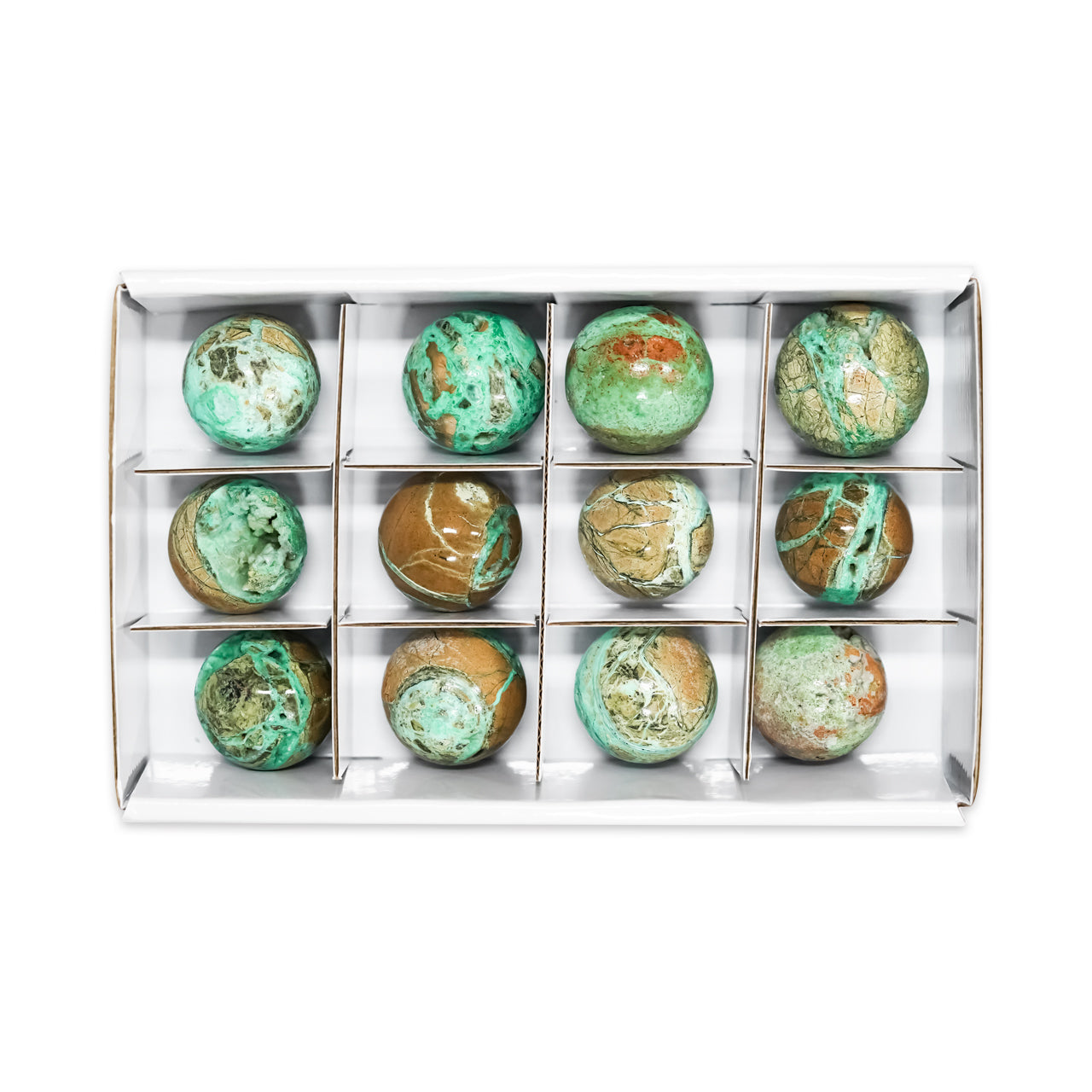 Starborn Smithsonite Spheres 600 grams - 12 pieces