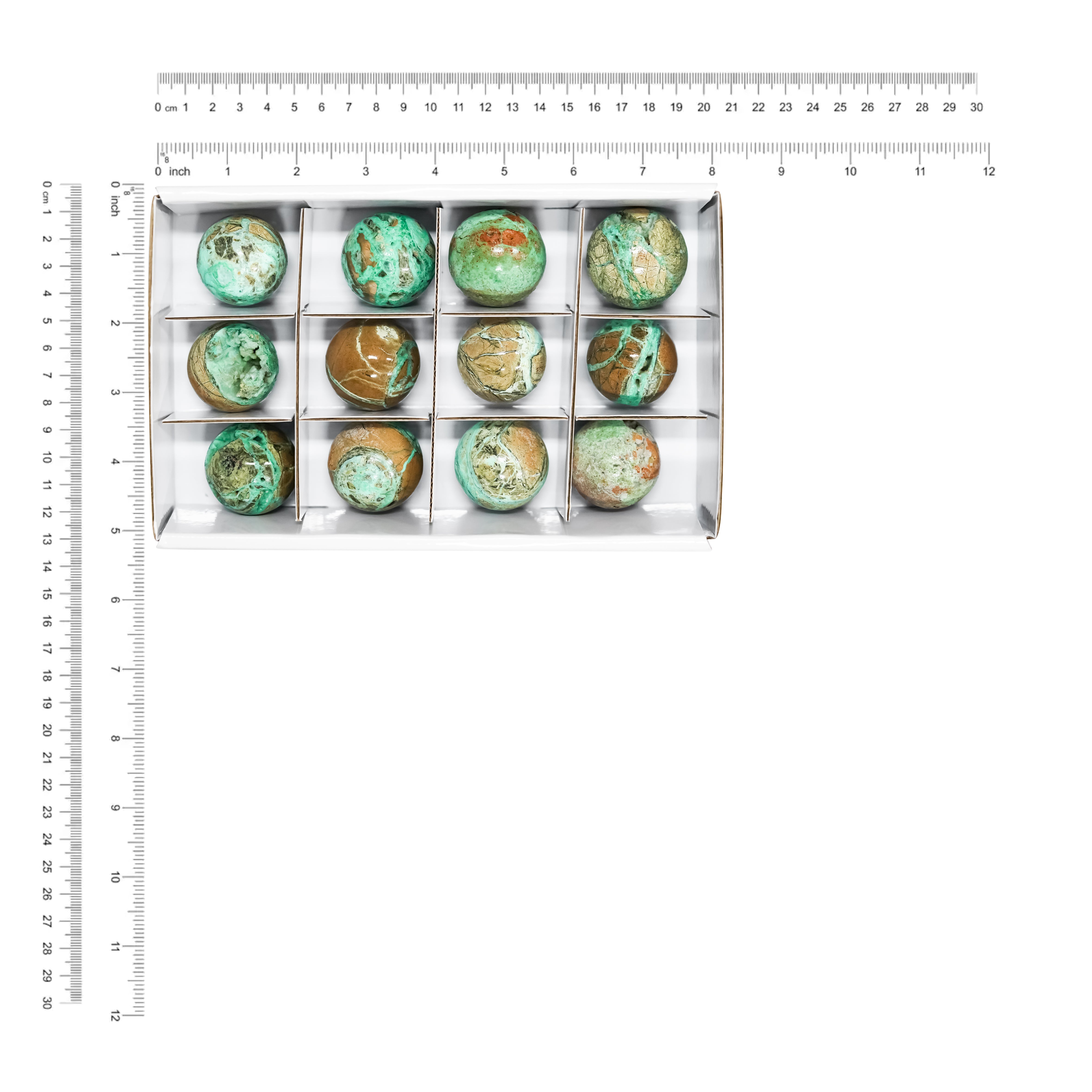 Starborn Smithsonite Spheres 600 grams - 12 pieces