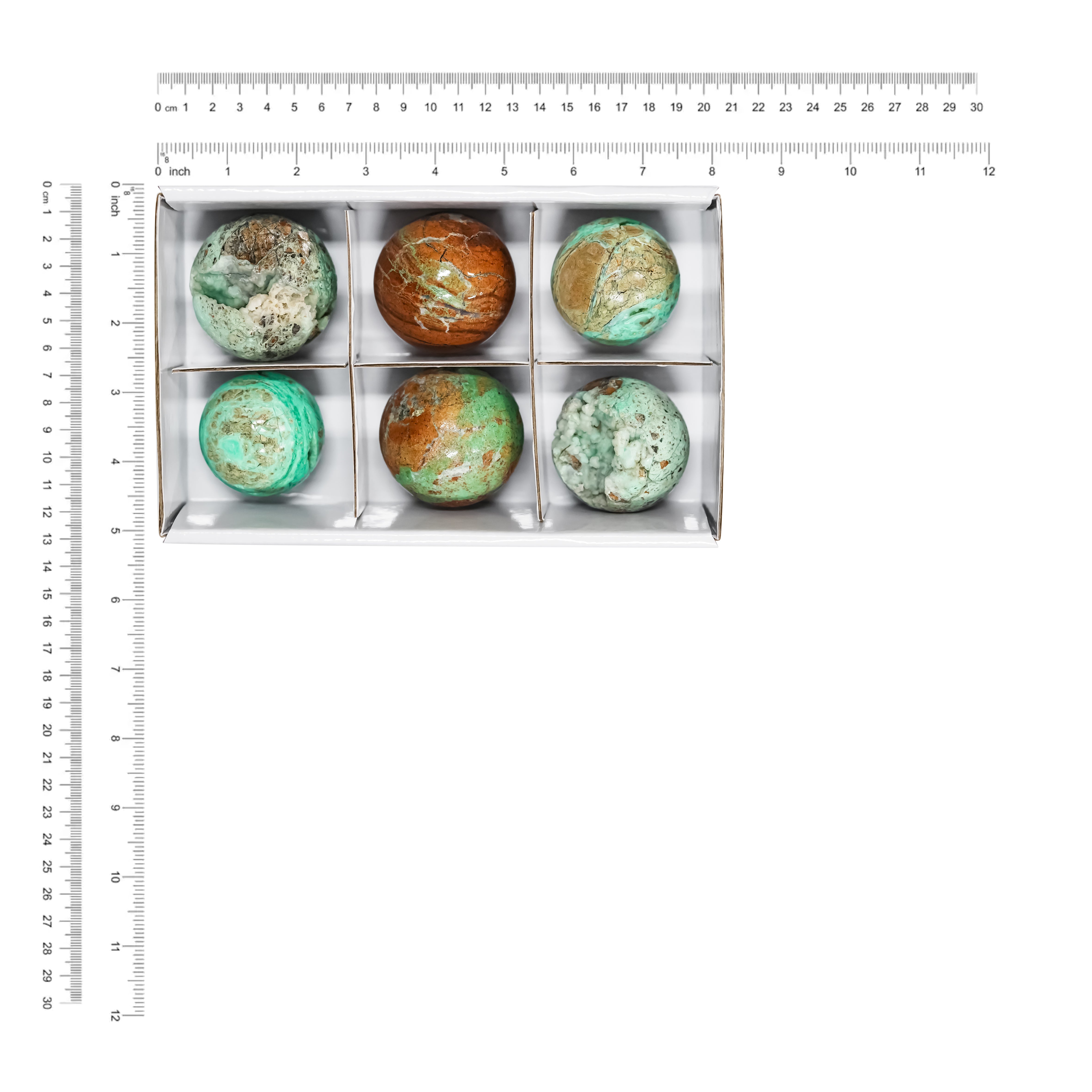 Starborn Smithsonite Spheres 1000 grams - 6 pieces