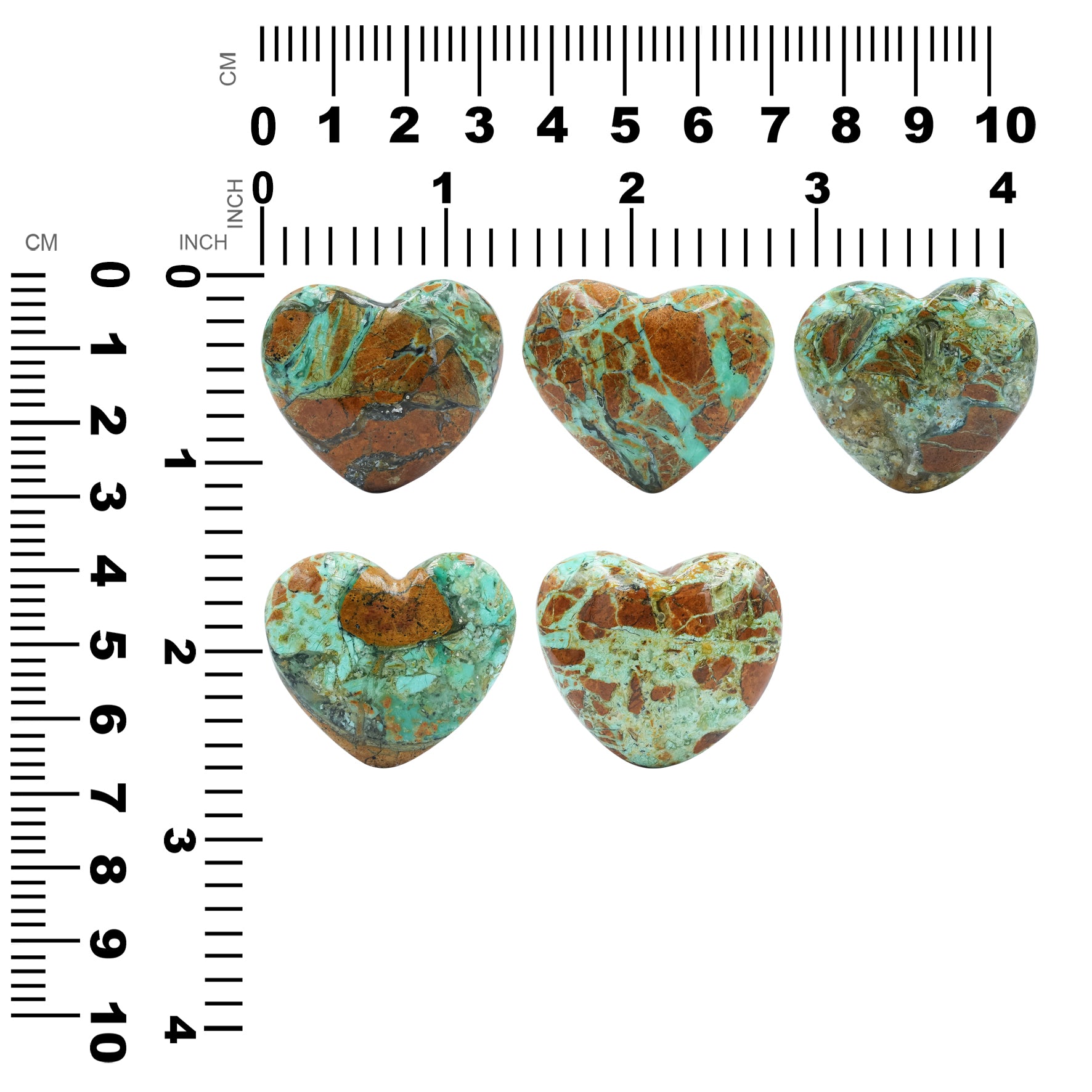 Starborn Smithsonit Herz Cabochon 29-33 mm - 1 Stück