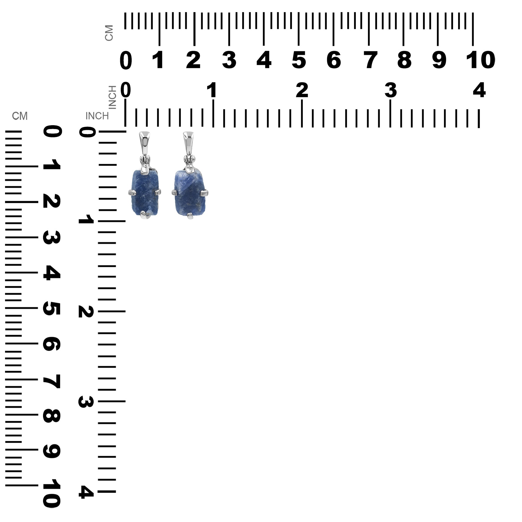 Sapphire Crystal Prong Set Pendant