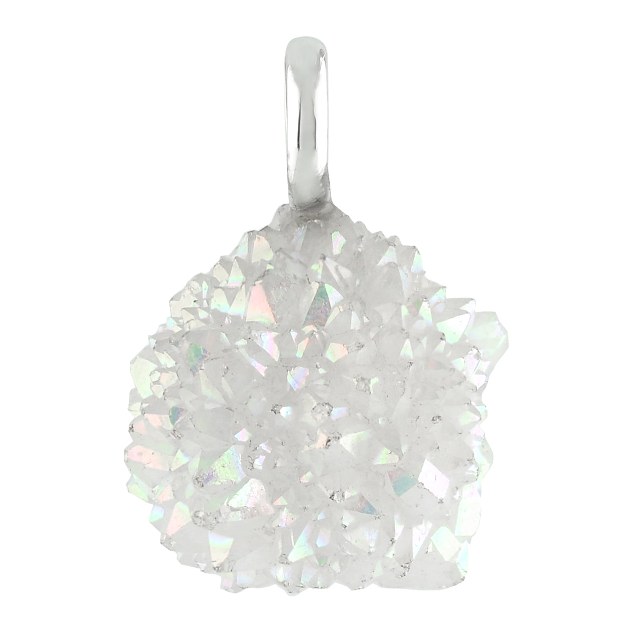 Starborn Spirit Quarz Drusy Anhänger in Sterling Silber