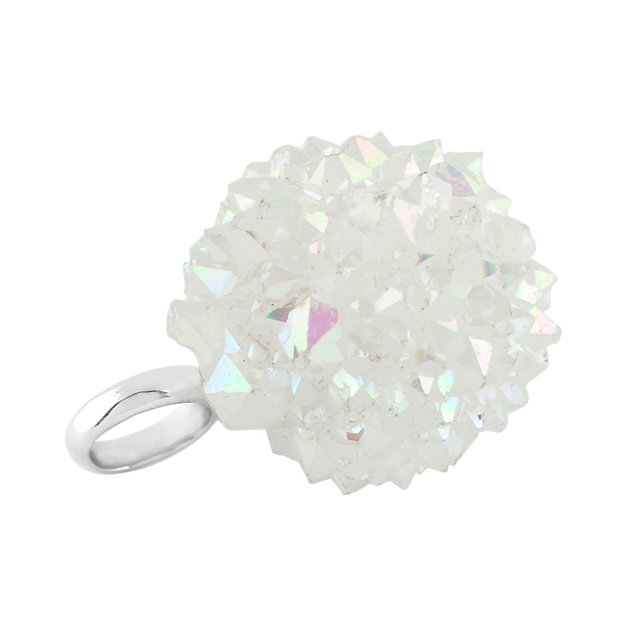 Starborn Spirit Quarz Drusy Anhänger in Sterling Silber