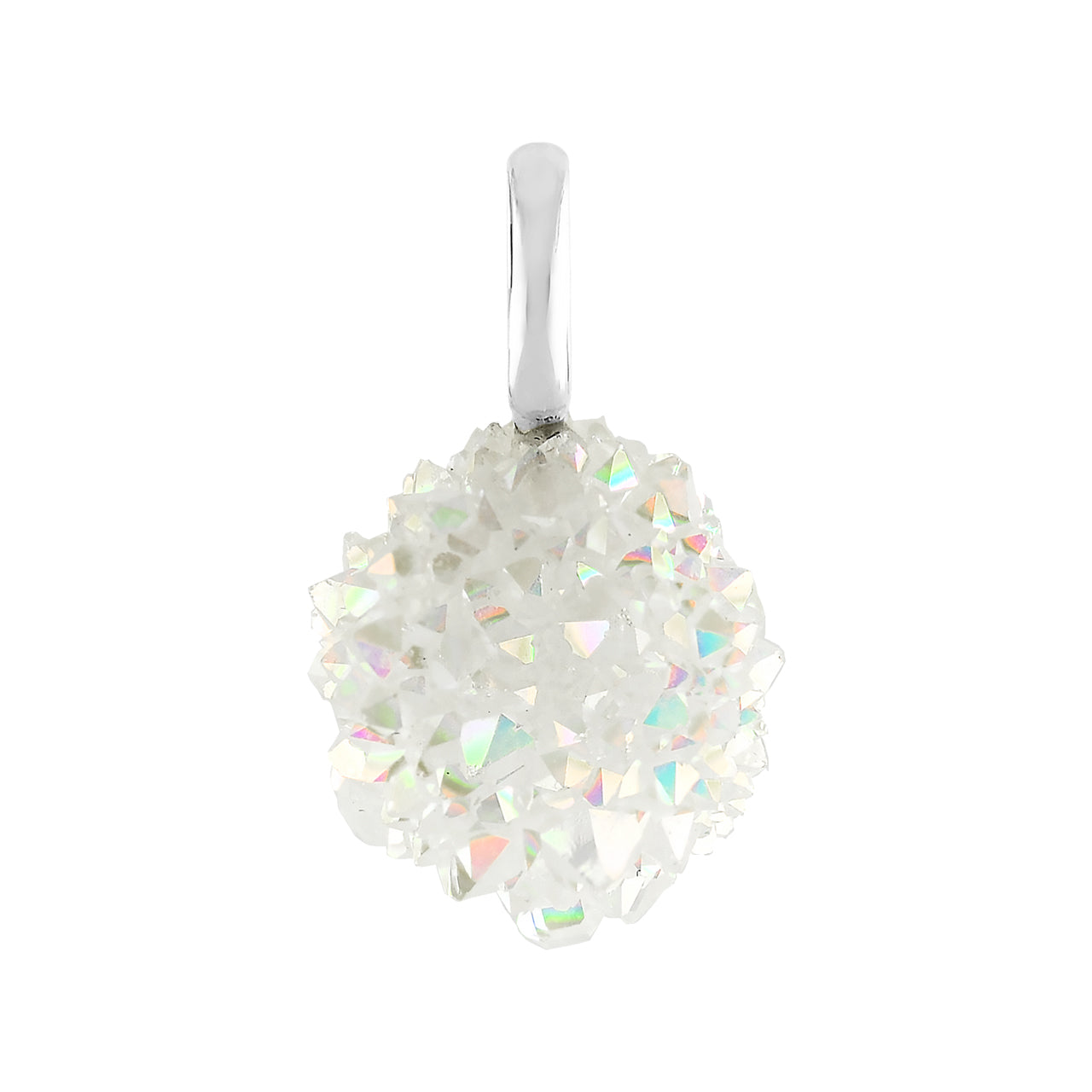Starborn Spirit Quarz Drusy Anhänger in Sterling Silber