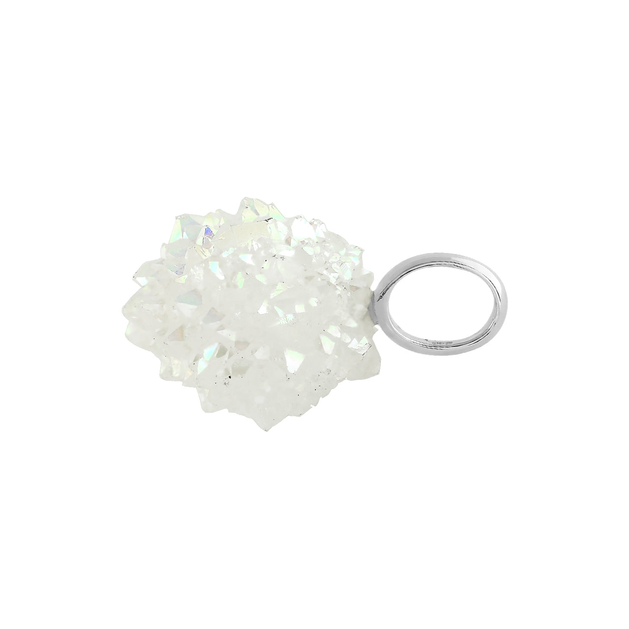 Starborn Spirit Quarz Drusy Anhänger in Sterling Silber