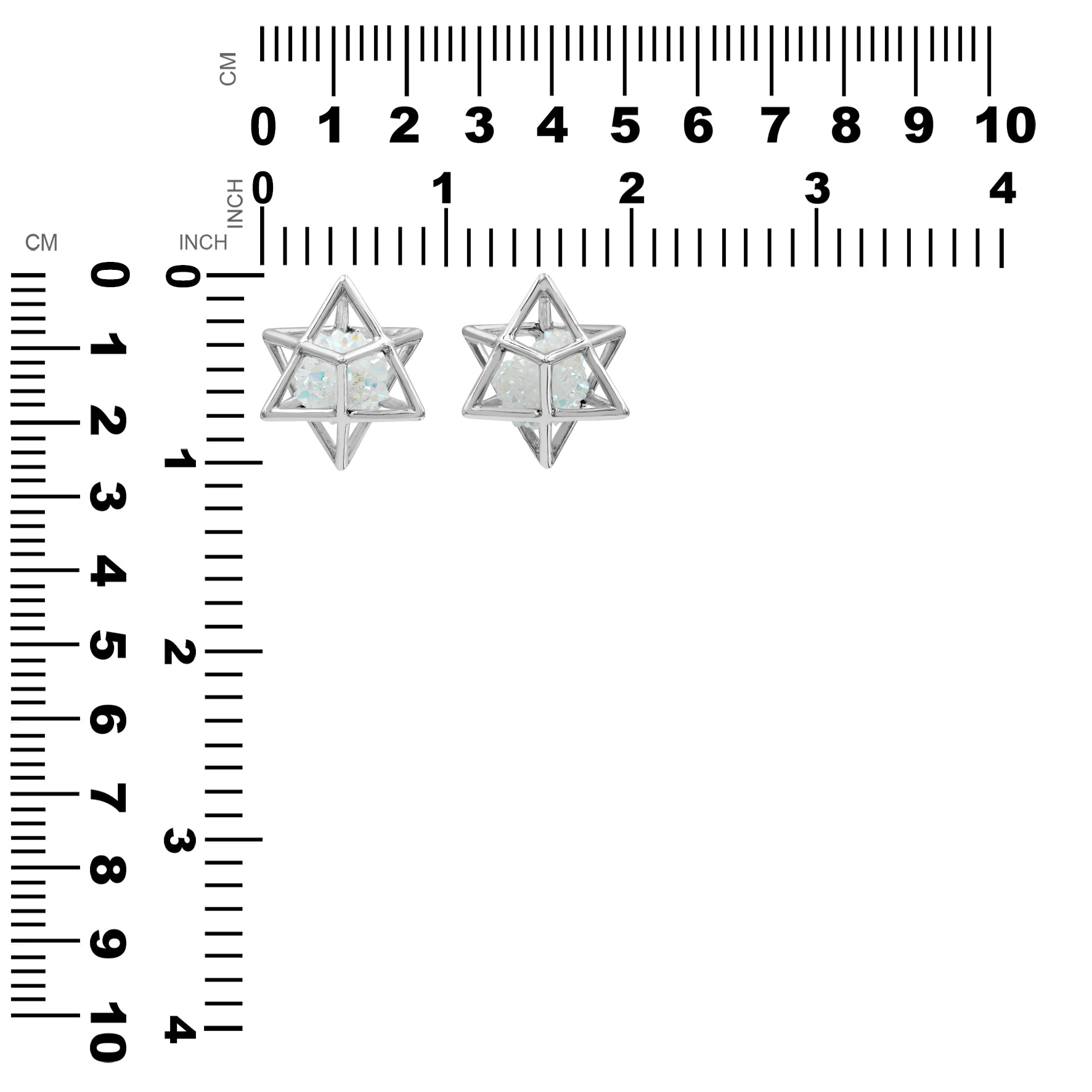 Starborn Natural Raw Spirit Quartz in Merkabah Sterling Silver Cage Pendant and Chain