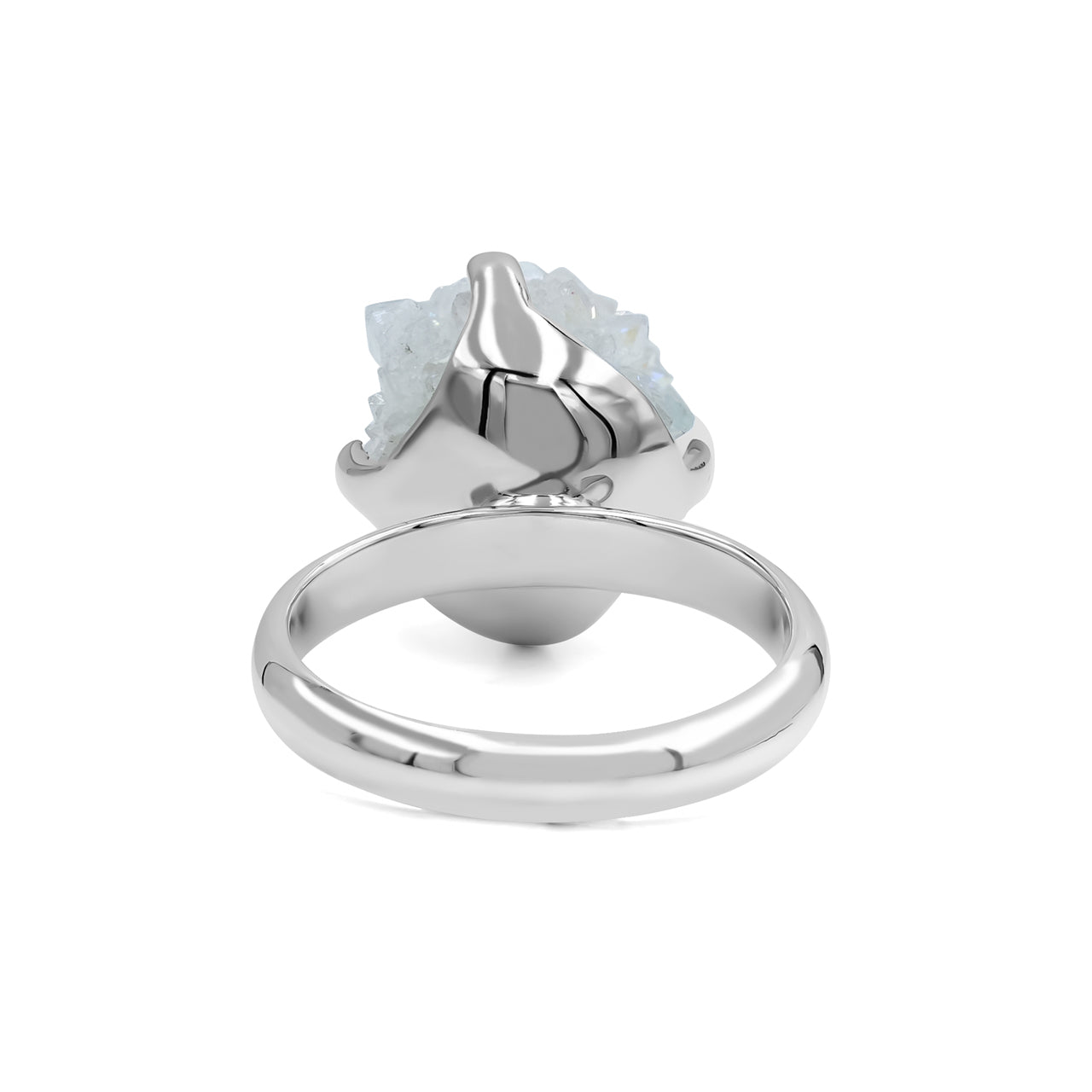 Anillo con drusa de cuarzo Starborn Spirit en plata de ley