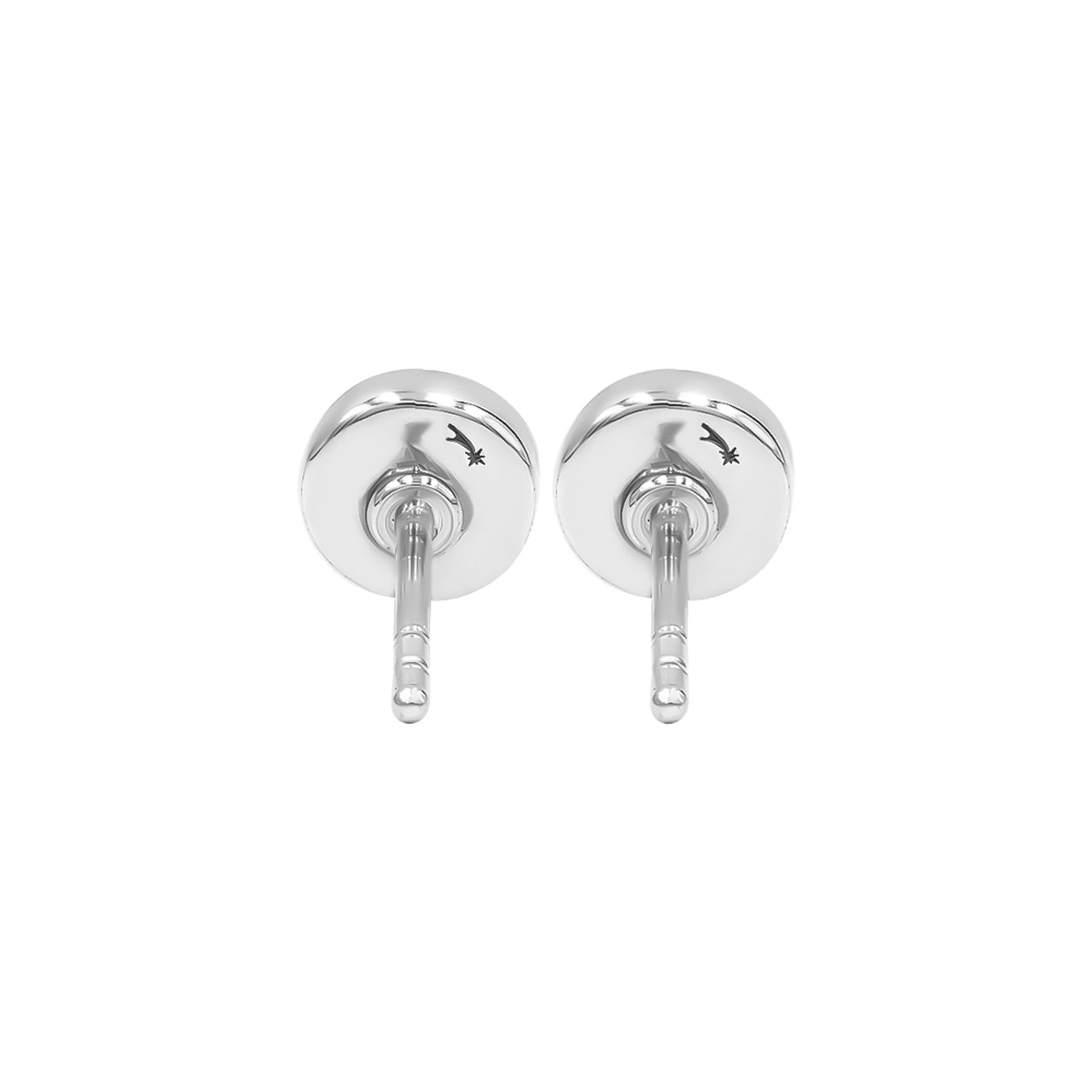Starborn Round Cabochon 5mm Post Style Earrings in Sterling Silver