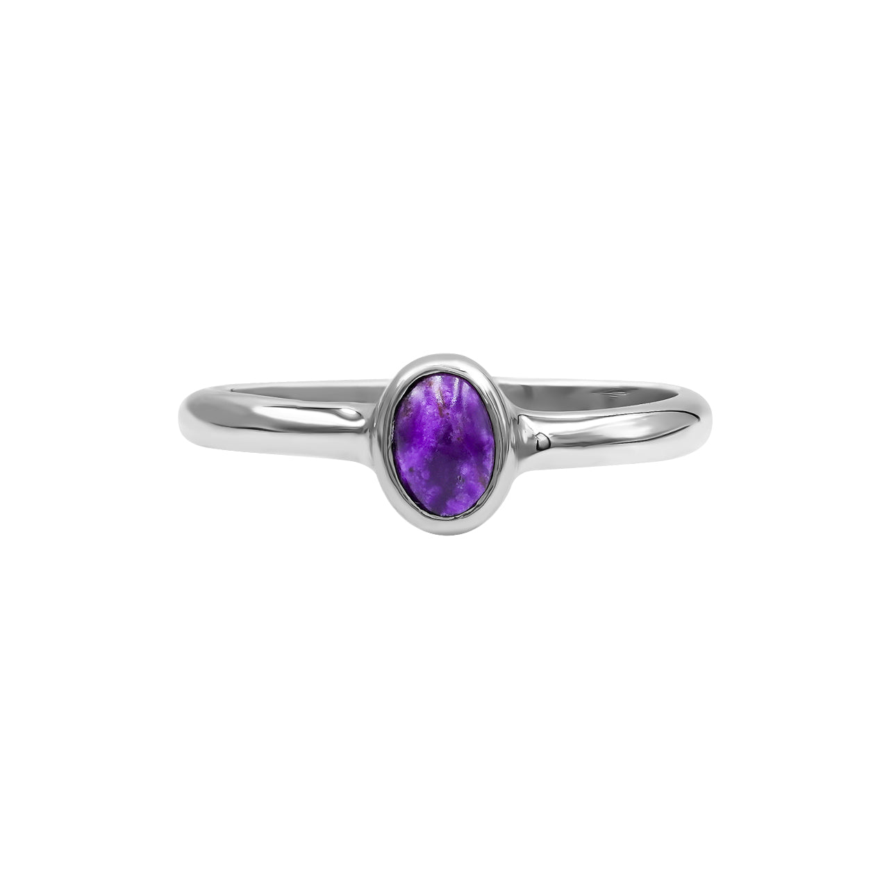Starborn Sugilith Ring aus feinem Sterlingsilber