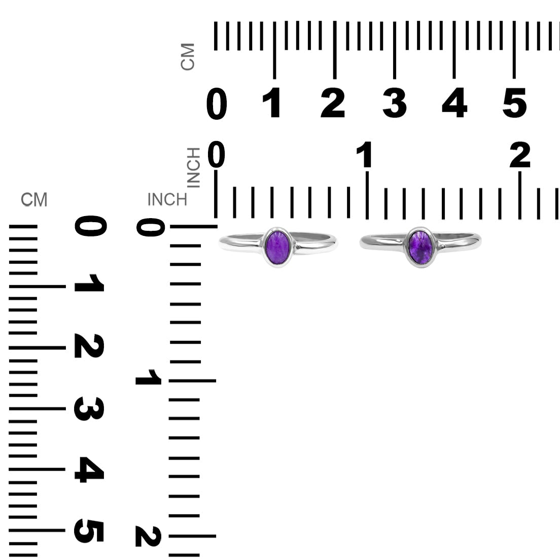 Anillo de sugilita Starborn en plata de ley fina