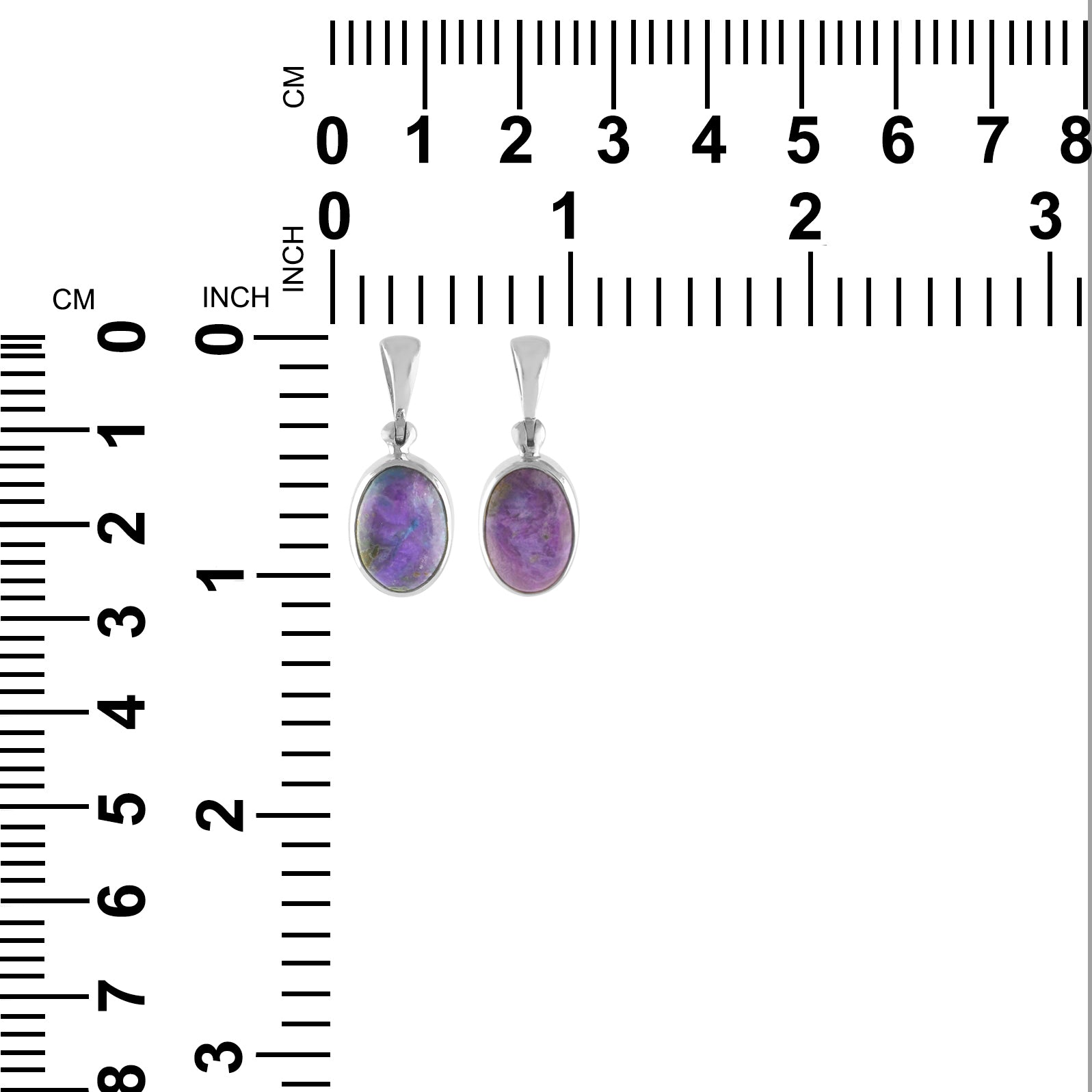 Starborn Sugilite Bezel Set Oval Pendant in Sterling Silver