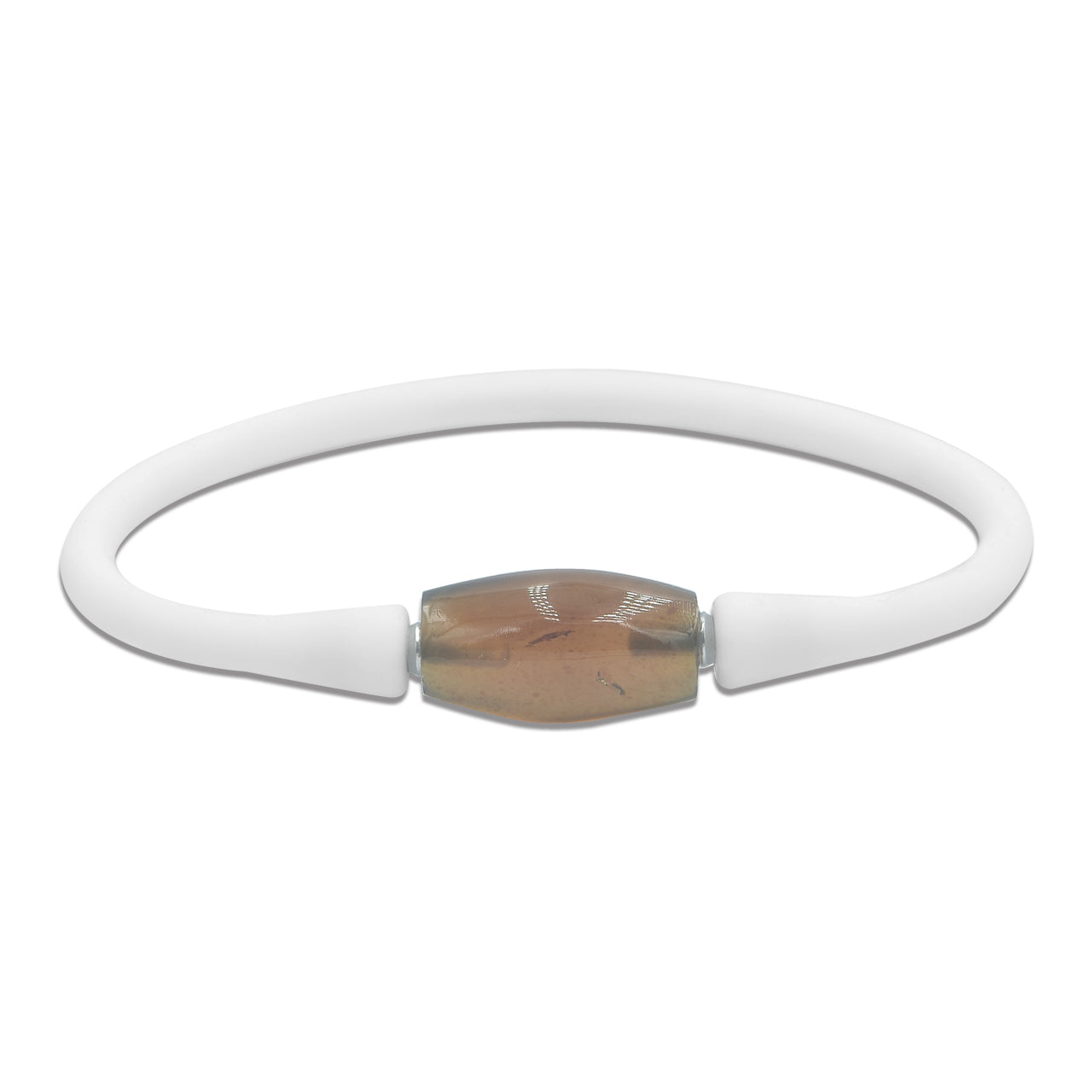 Pulsera de silicona con cuentas de tambor de ámbar Sumatra de Starborn