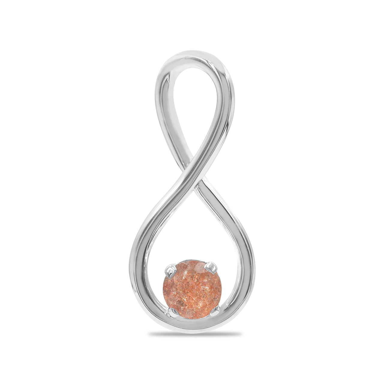 Starborn Faceted Gemstone Infinity Pendant in Fine Sterling Silver