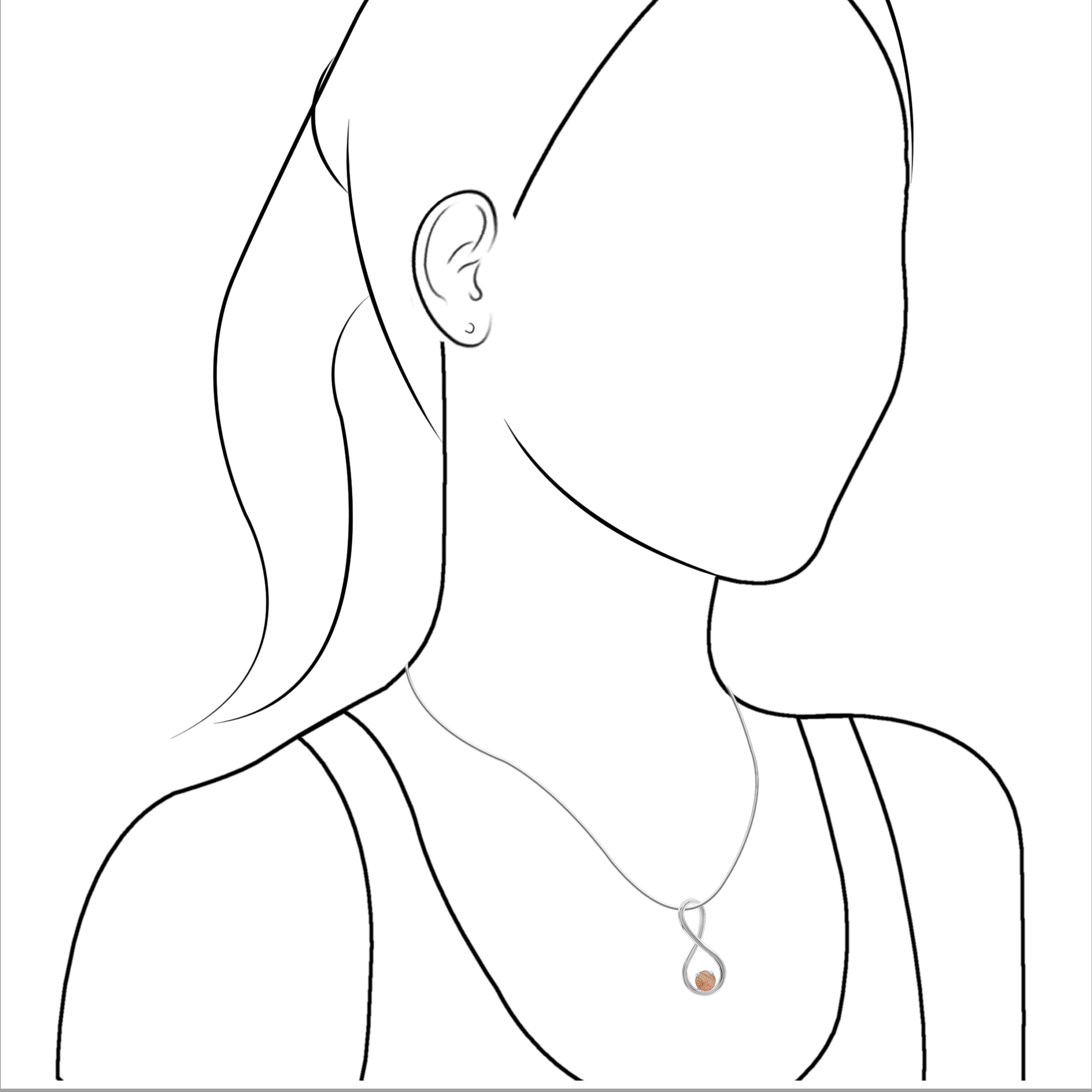 Starborn Faceted Gemstone Infinity Pendant in Fine Sterling Silver