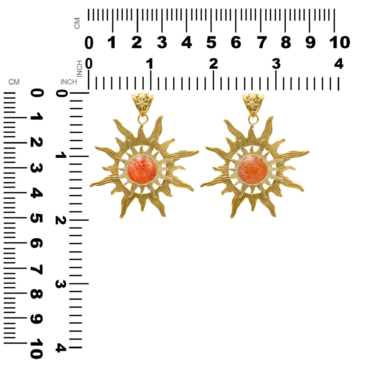 Starborn Sunstone Sun Pendant in Nordic Gold