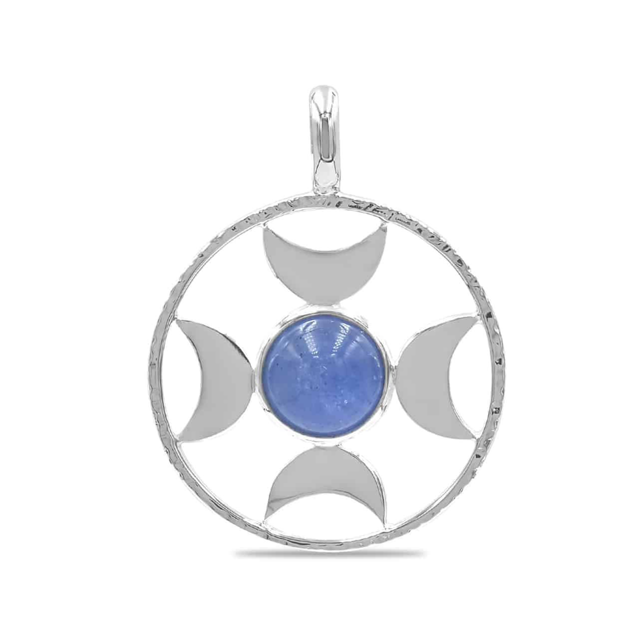 Colgante con esfera de luna creciente direccional Starborn (grande) en plata de ley
