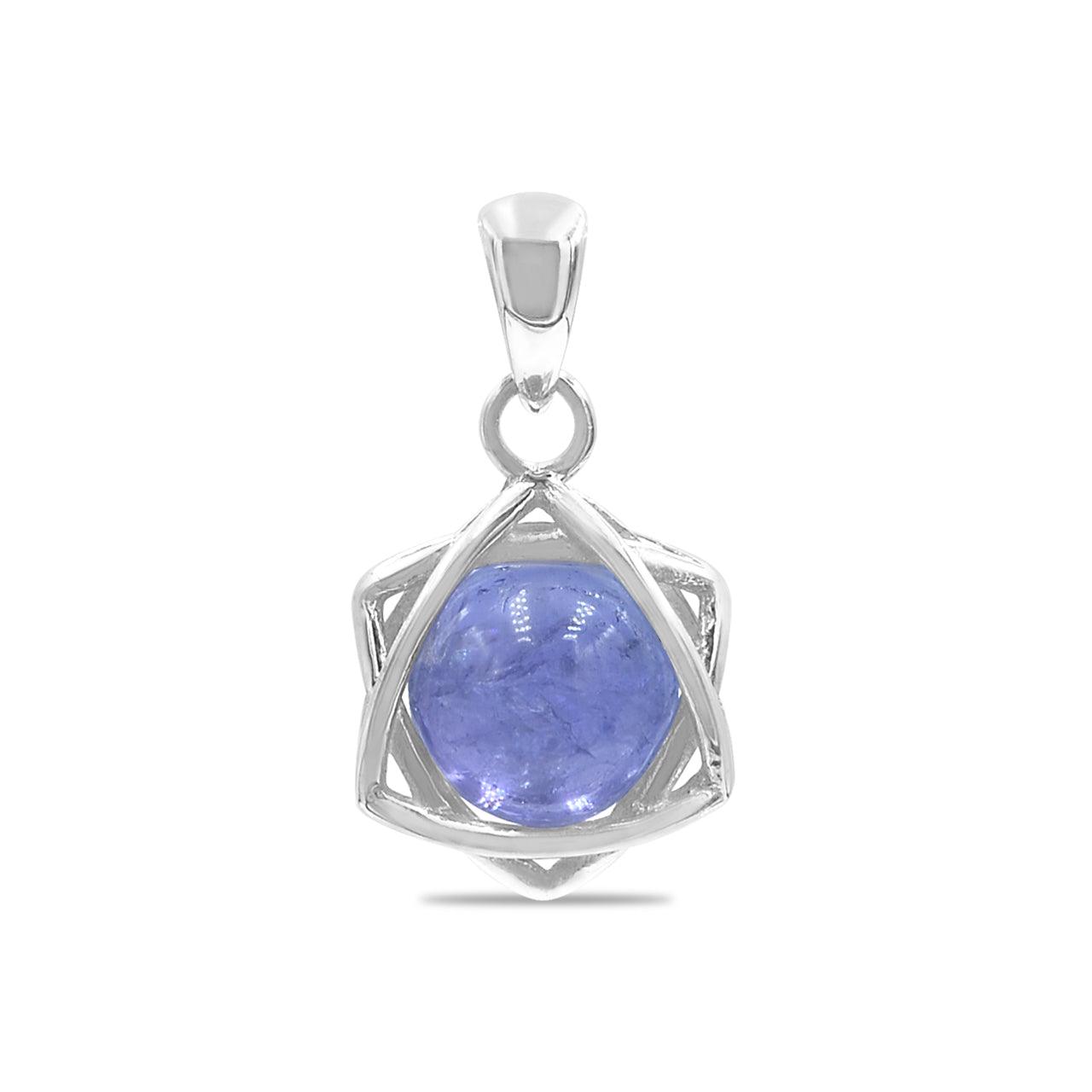 Colgante de estrella de seis puntas con esfera de piedras preciosas Starborn en plata de ley