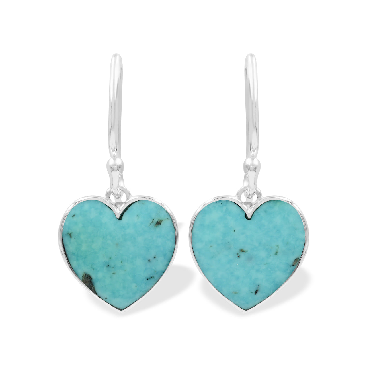 Starborn Gemstones Heart Earrings in Sterling Silver