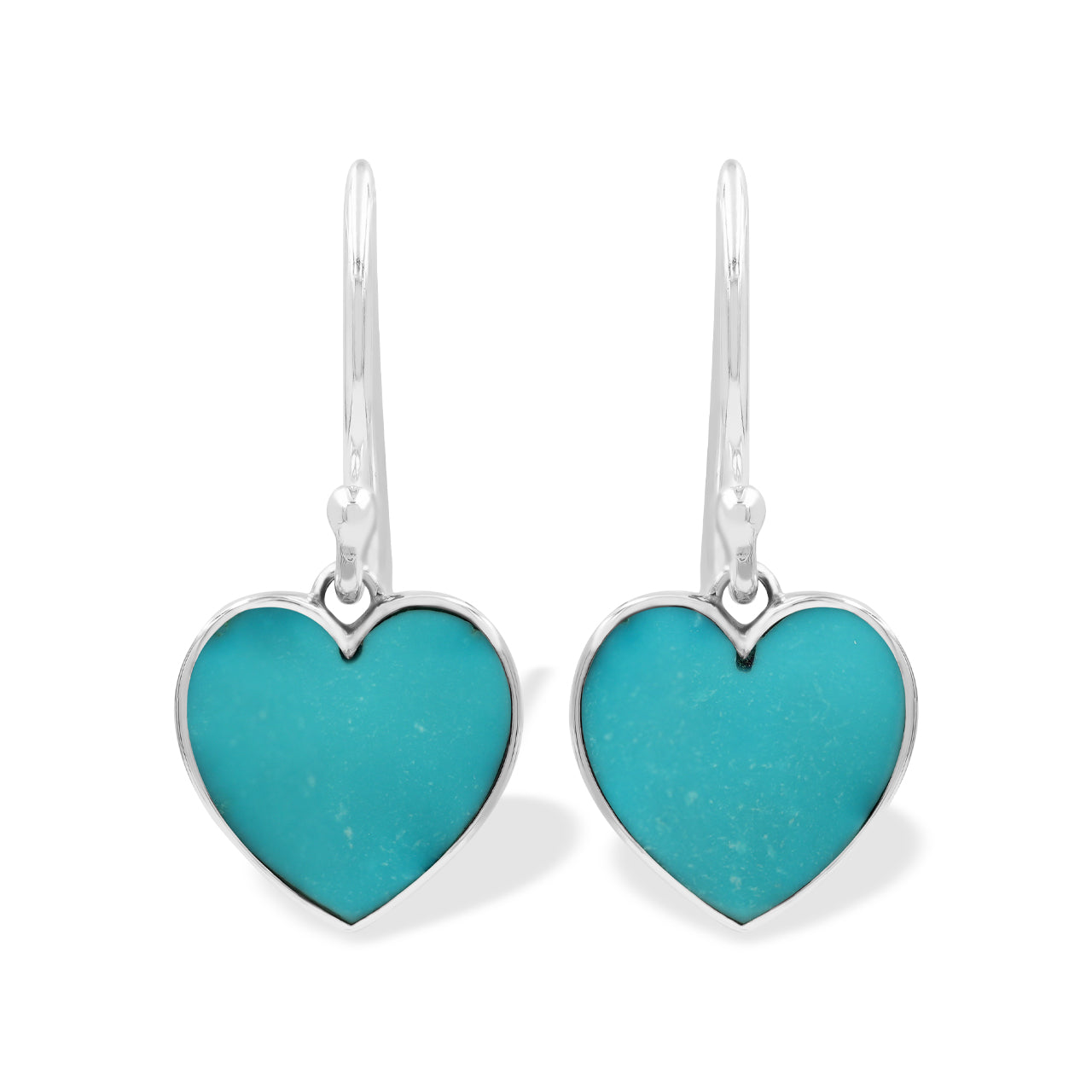 Starborn Gemstones Heart Earrings in Sterling Silver