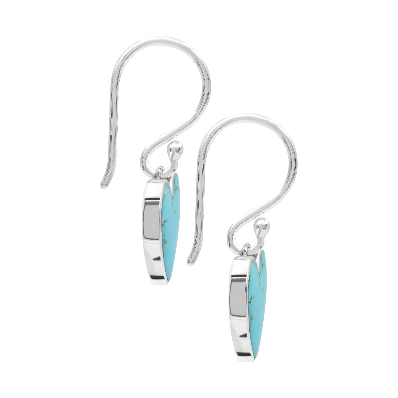 Starborn Gemstones Heart Earrings in Sterling Silver