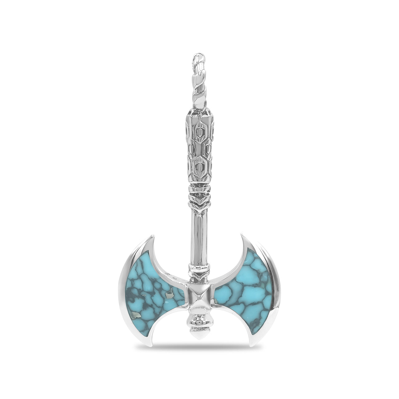 Colgante con hacha de batalla con piedras preciosas Starborn en plata de ley