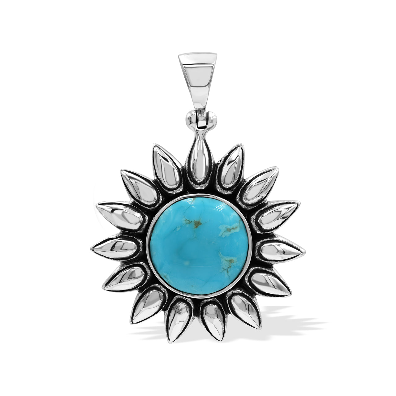 Starborn Sunflower Pendant in Sterling Silver