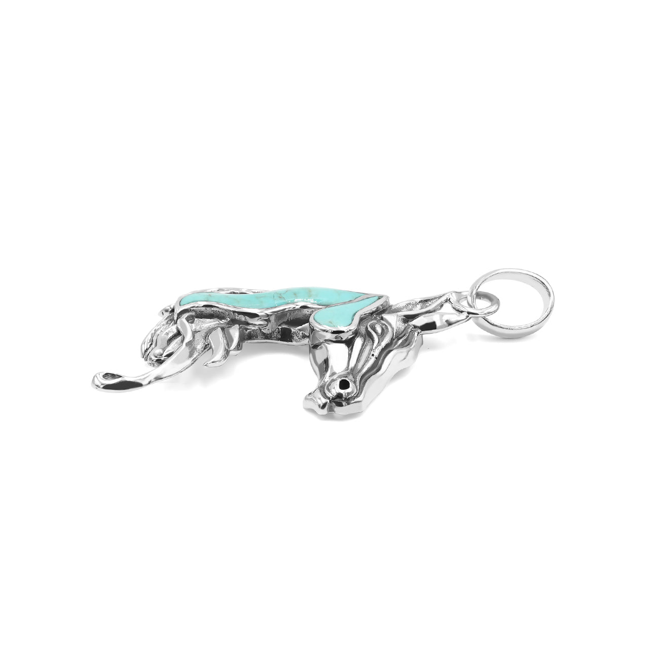 Starborn Turquoise Horse Head Pendant in Sterling Silver