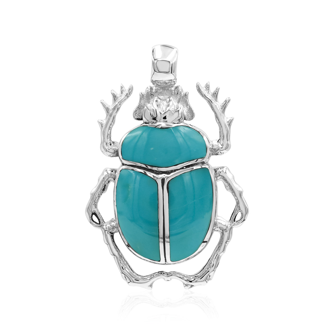Starborn Turquoise Scarabaeus Pendant in Sterling Silver