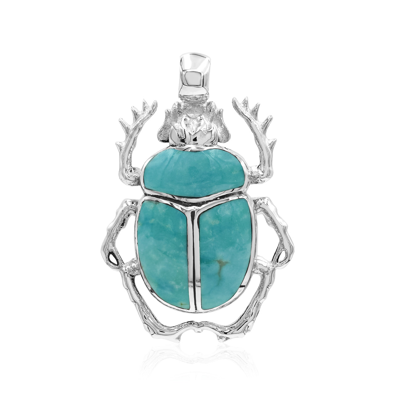 Starborn Turquoise Scarabaeus Pendant in Sterling Silver