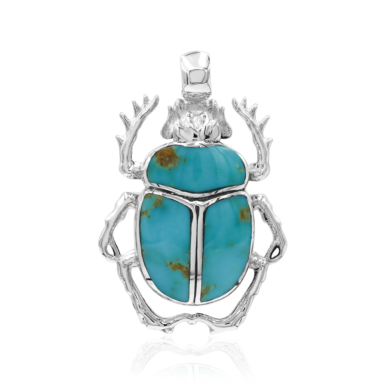 Starborn Turquoise Scarabaeus Pendant in Sterling Silver
