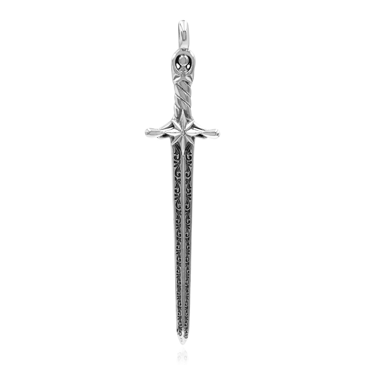 Starborn Sleeping Beauty Turquoise Sword Pendant in Sterling Silver