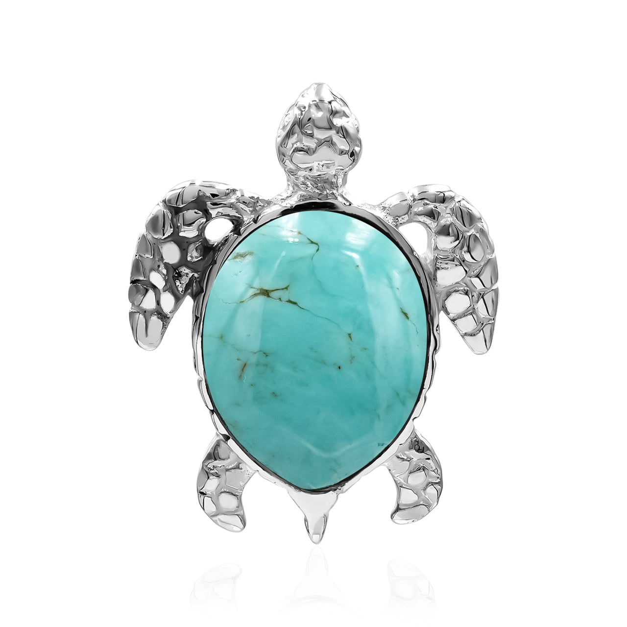 Starborn Sea Turtle Pendant in Fine Sterling Silver