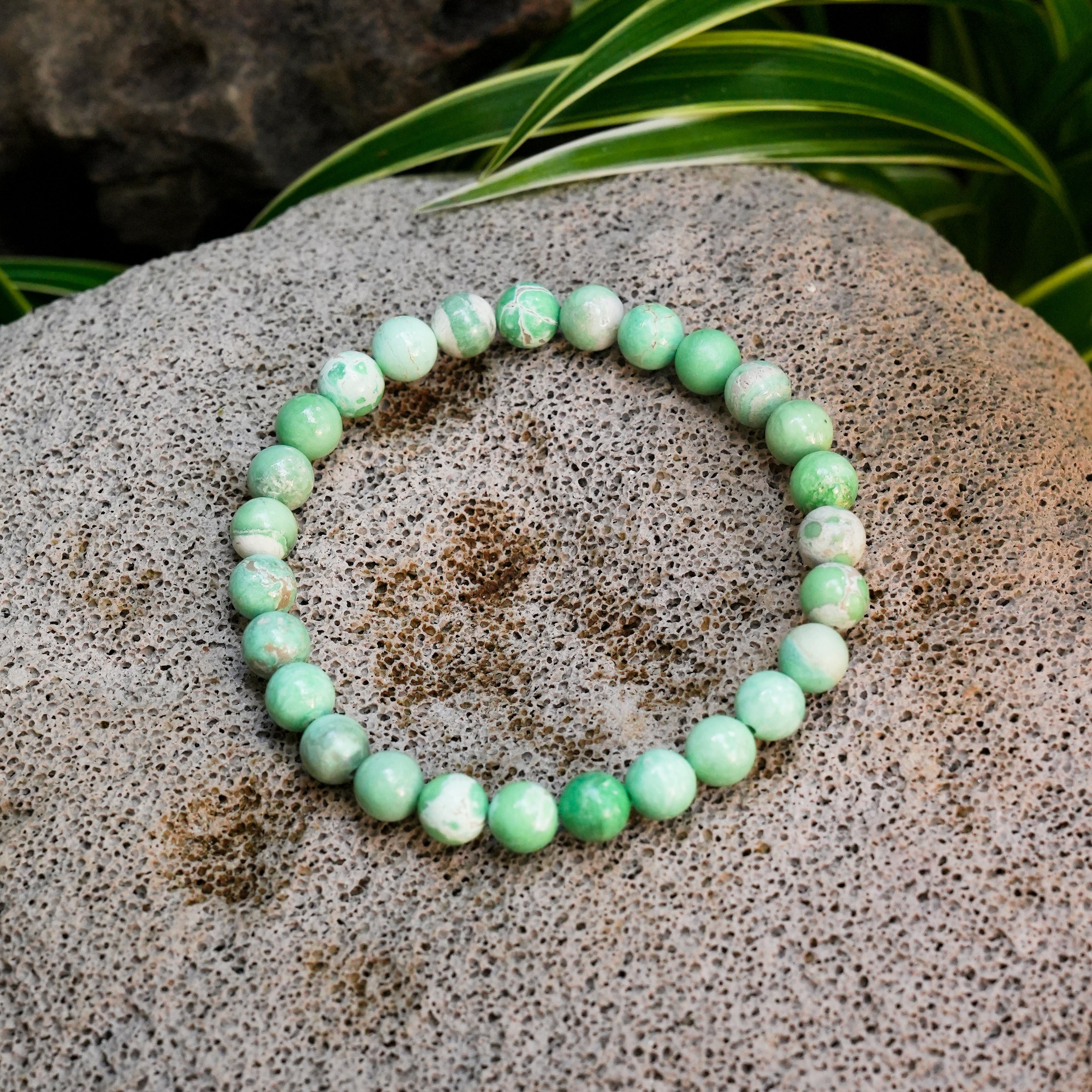 Starborn Variscite Elastic Beaded Bracelet