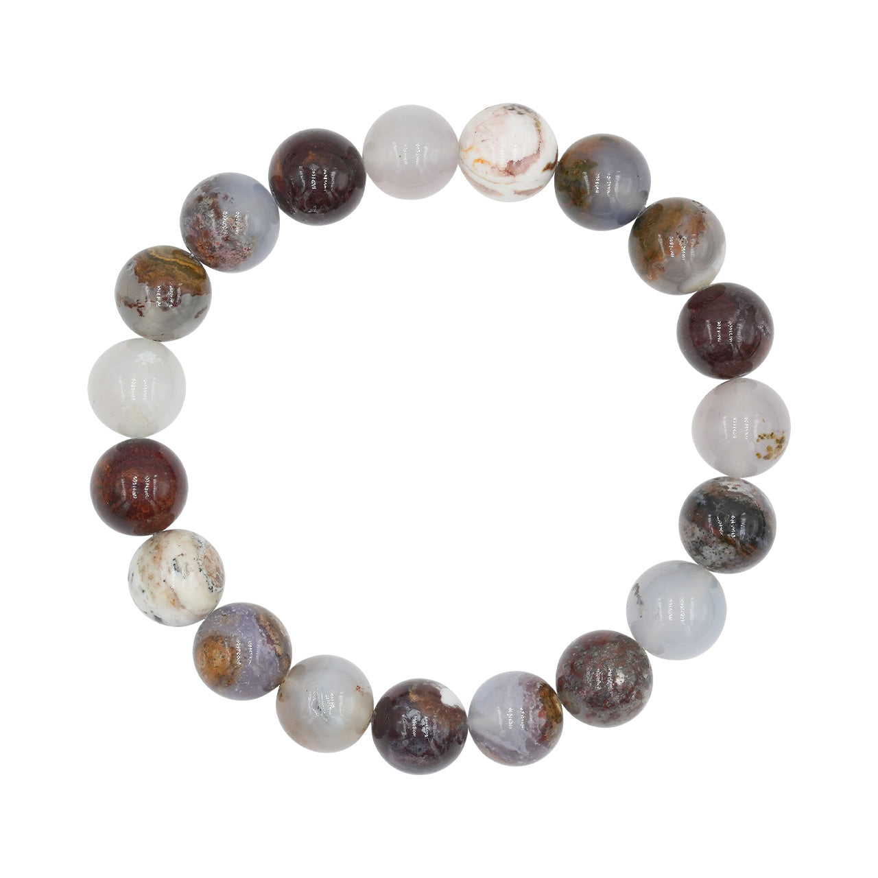 Pulsera elástica de cuentas de ágata Starborn Arizona Verde Valley