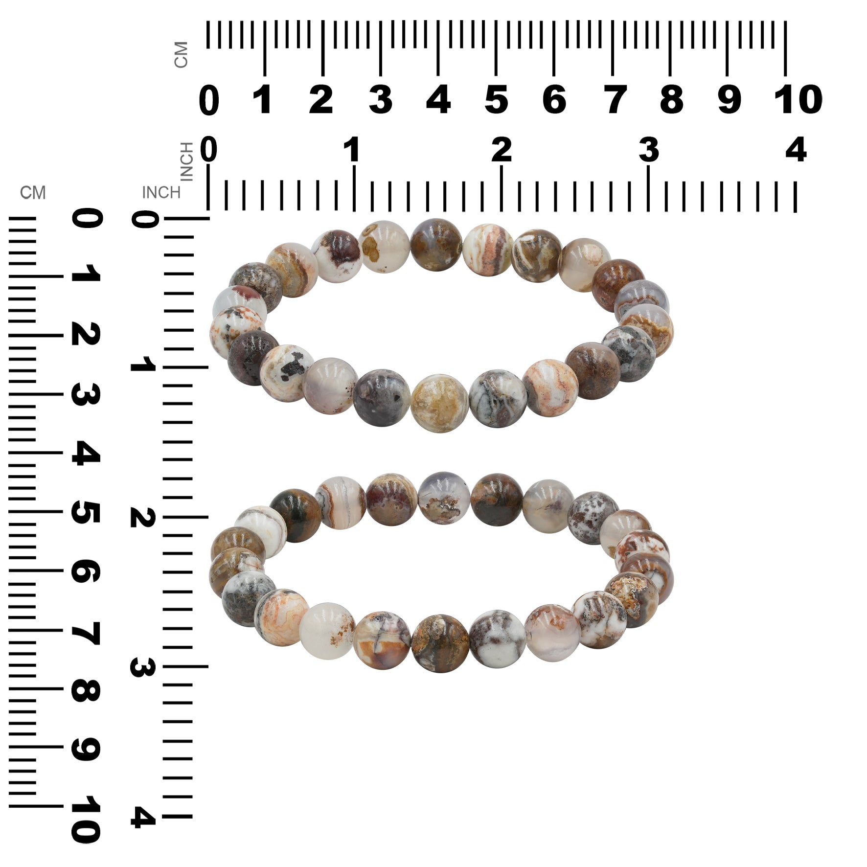 Pulsera elástica de cuentas de ágata Starborn Arizona Verde Valley