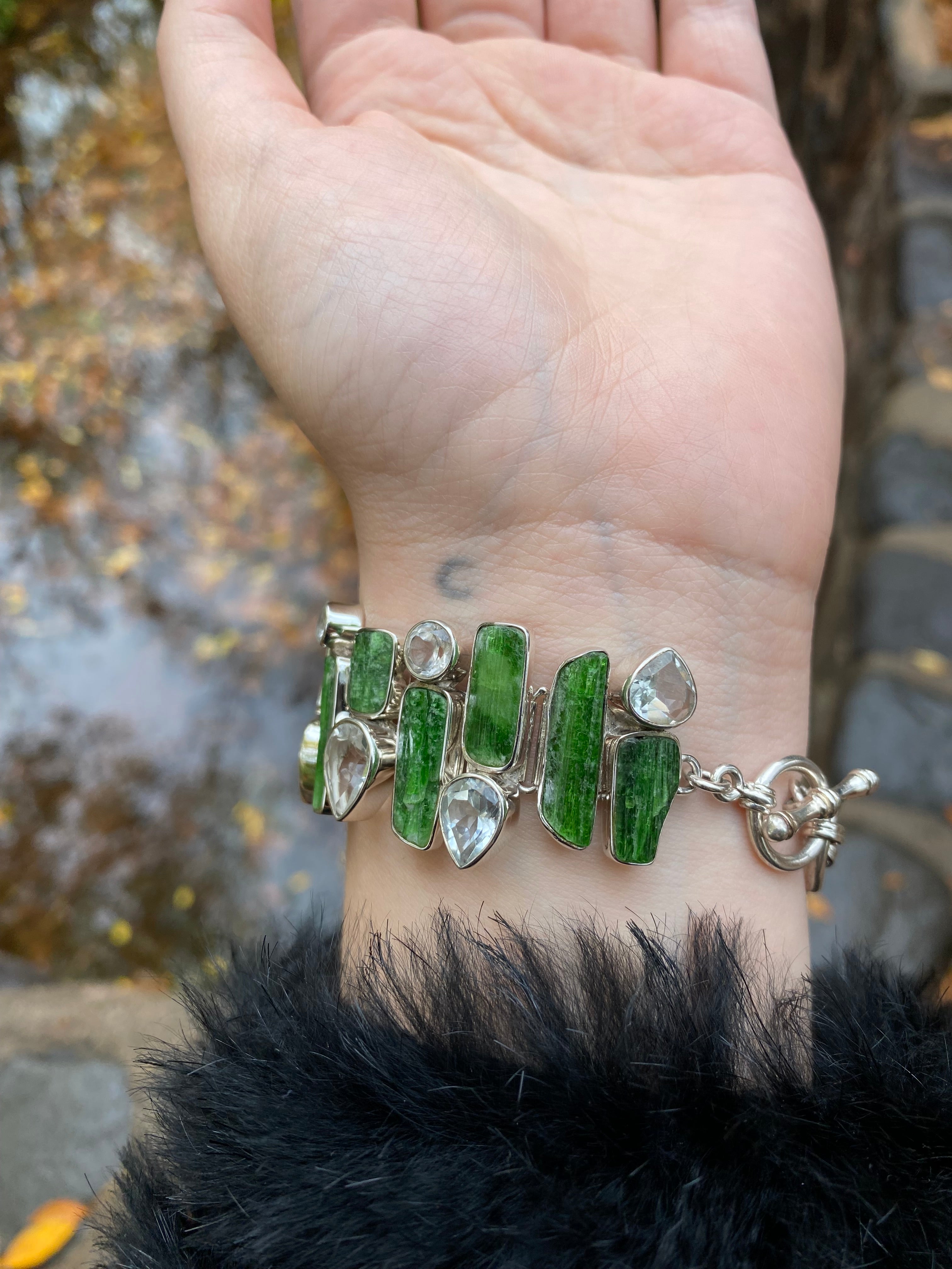 Starborn Chrome Diopside Bracelet in Sterling Silver